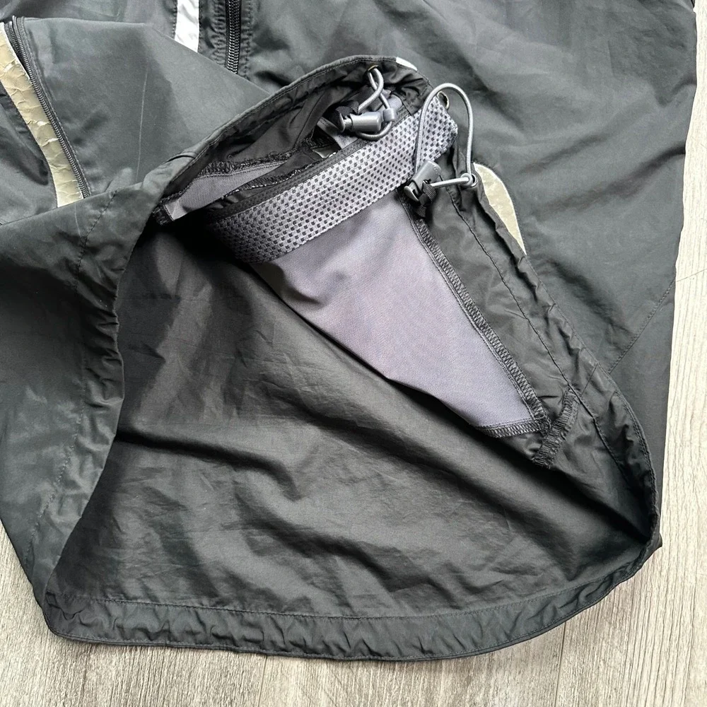 Nike Y2K Clima-Fit Black full Zip Vest Jacket Men's XL Reflective Pockets